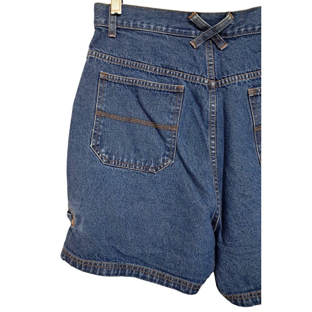 Vintage Bill Blass Jeanswear Shorts Womens Size 10 Blue Denim Cargo Carpenter - Picture 7 of 8